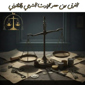 الفرق بين حصر الإرث الشرعي والقانوني